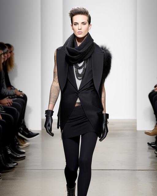 Black Solid Scraf & Gloves Black Solid Scraf & Gloves