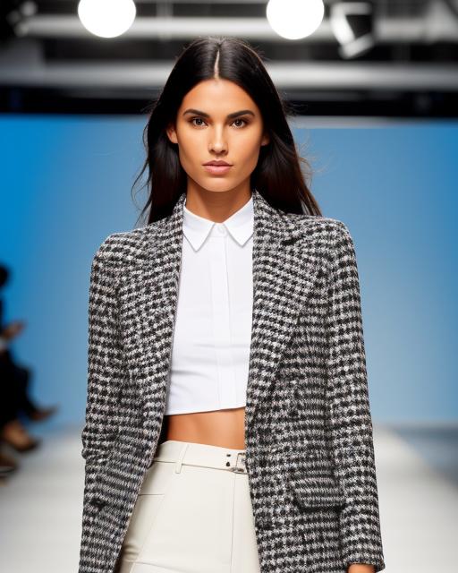 Checked Tweed Blazer Coat Checked Tweed Blazer Coat