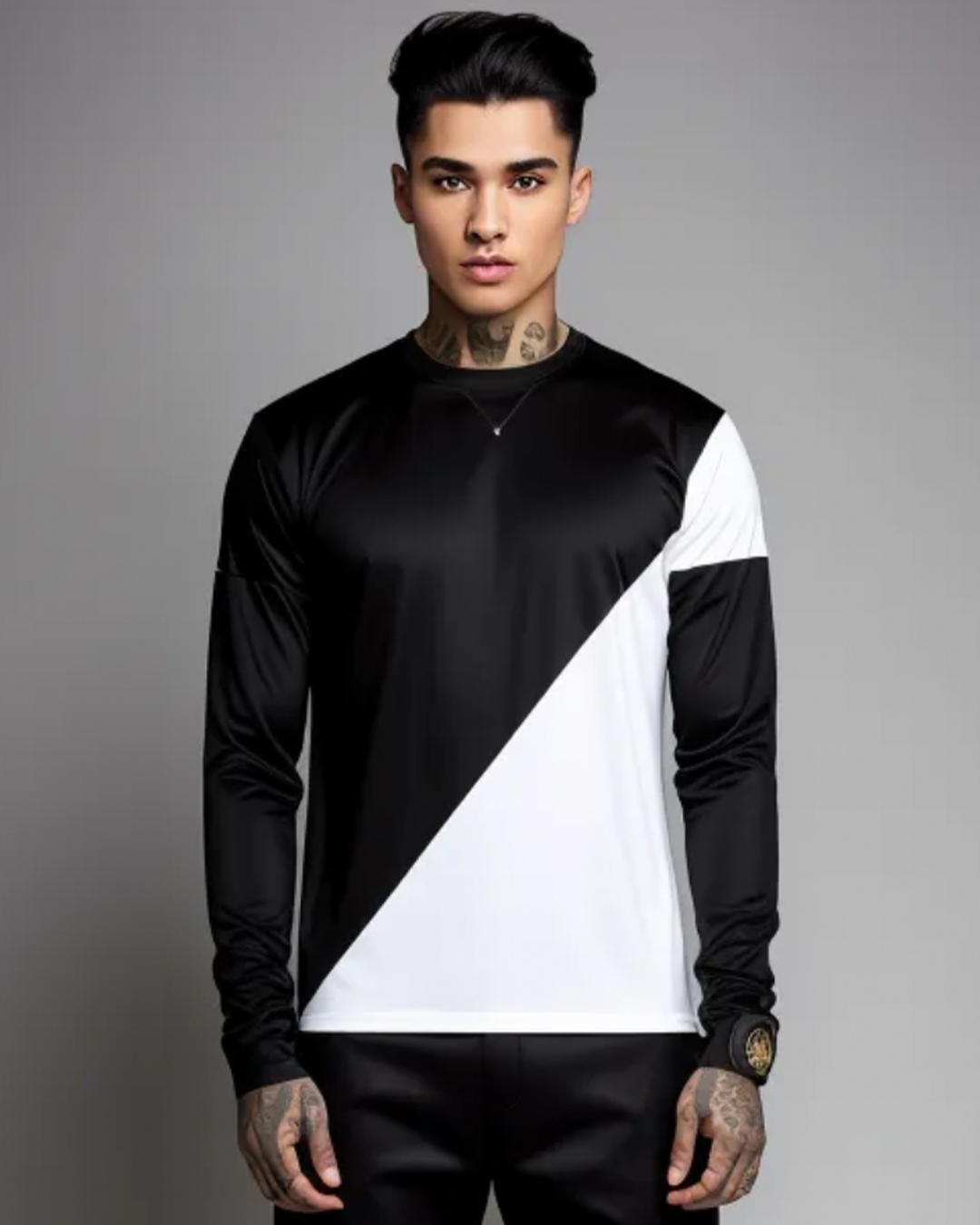 IMG_2725.PNG-£129-(2) Long sleeve jersey top in black and white