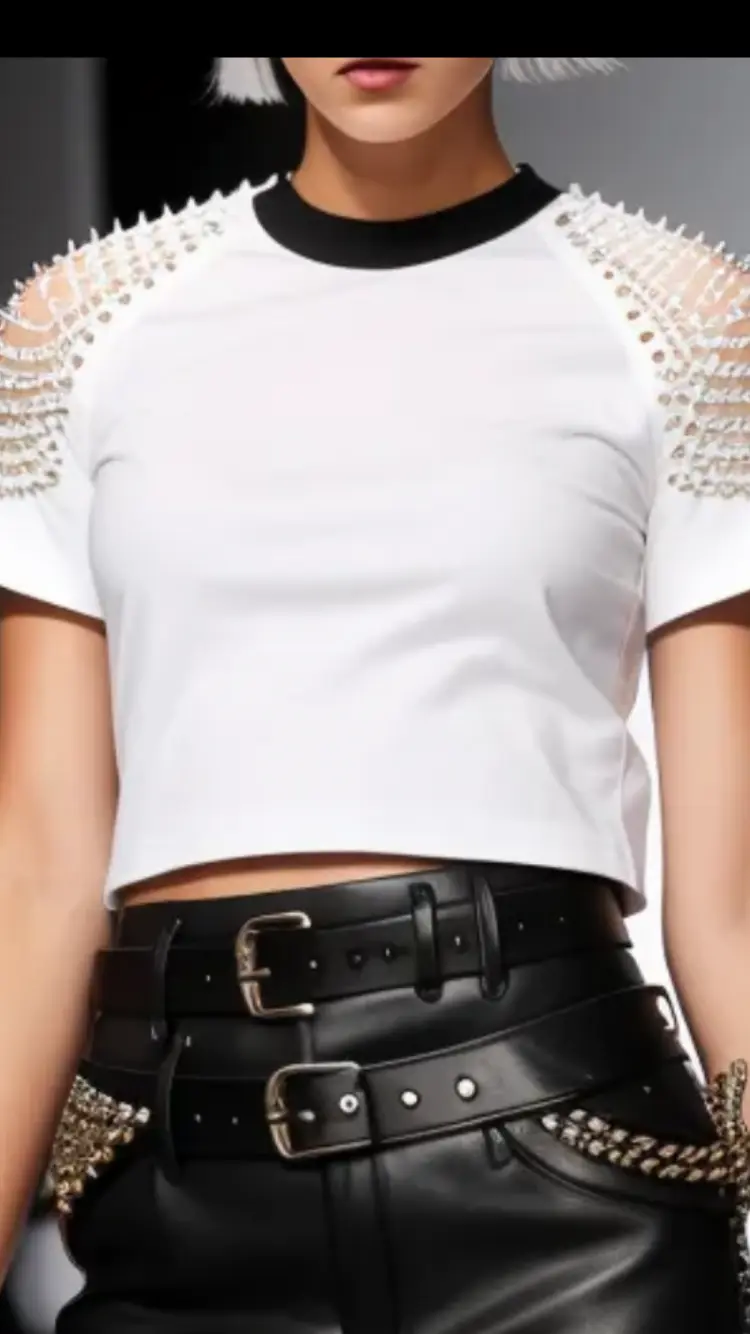 IMG_3794.PNG £105 (2) Cropped t-shirt with embellishment